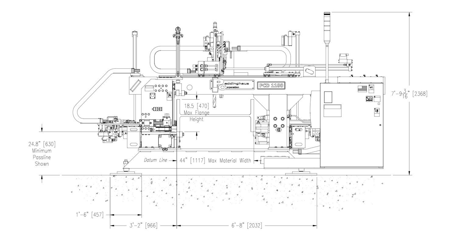 Peddinghaus PCD1100 CNC Beam Drill, Machine ID: 8053